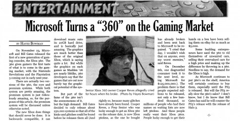 FROM THE ARCHIVES: Vol. XXXVI, Issue 3 (Dec. 2005) – “Microsoft Turns a ‘360’ on the Gaming Market”