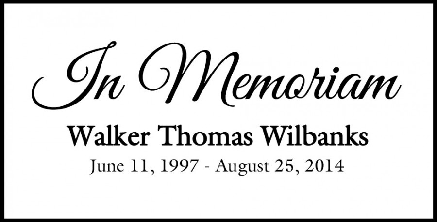 Graphic memorializing Walker Wilbanks on the Jackson Prep website.