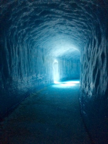 Inside an ice cave. Photo courtesy of Ms. Norma Cox.