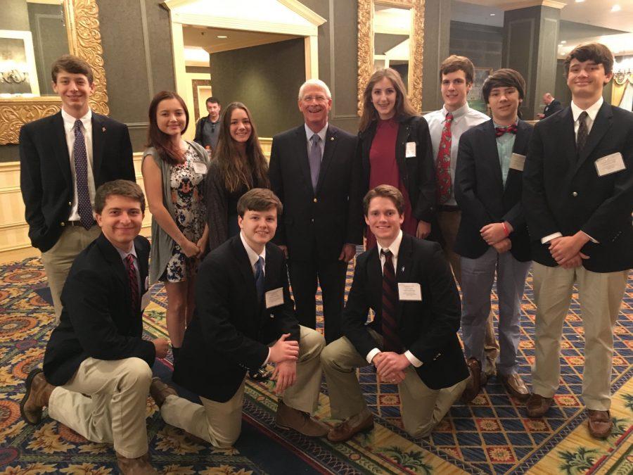 Part of the Prep delegation meets with U.S. Senator Roger Wicker (R-Mississippi) before he addresses the closing ceremony.