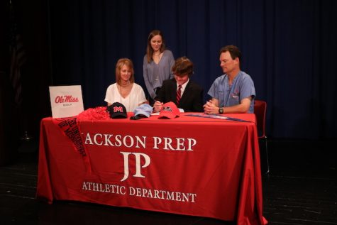 Cecil Wegner officially making his decision to play golf for Ole Miss come next year. Photo by Stewart McCullough