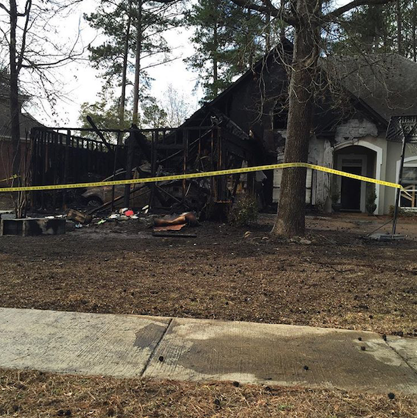The Malones house following early morning fire. 