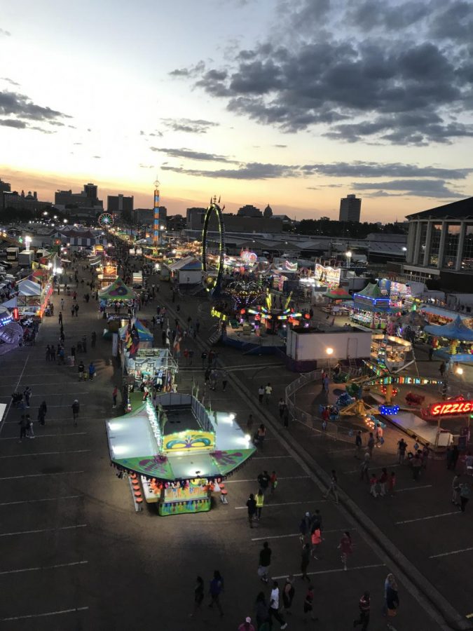 View of the fair from the Ferris Wheel. Photo courtesy of Maclain Kennedy.
