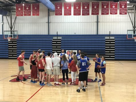 Teachers beat their students again, but only at basketball