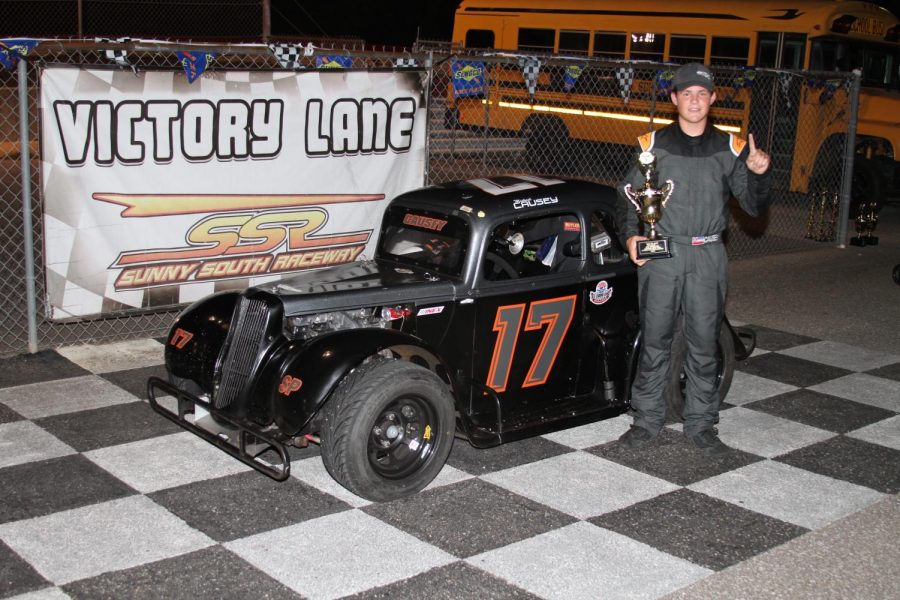 Michael Causey celebrates his first place victory at Sunny South Academy. Photo courtesy of Michael Causey.