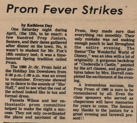 FROM THE ARCHIVES (Vol. X, No. 6 – May 1980): “Prom Fever Strikes”
