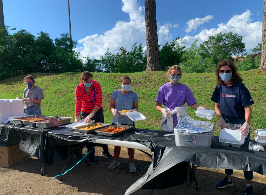Prep students help serve the community through a catered dinner