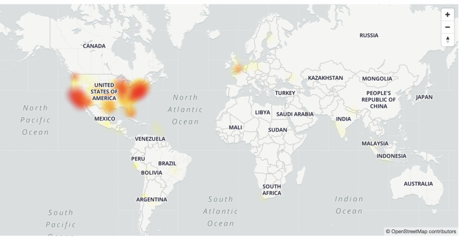 Zoom issues seemed mainly confined to the U.S. and parts of the U.K., according to this outage map from downdetector.com.