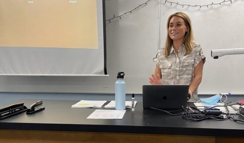 Coach Keavy Noblin in her junior high Spanish classroom.