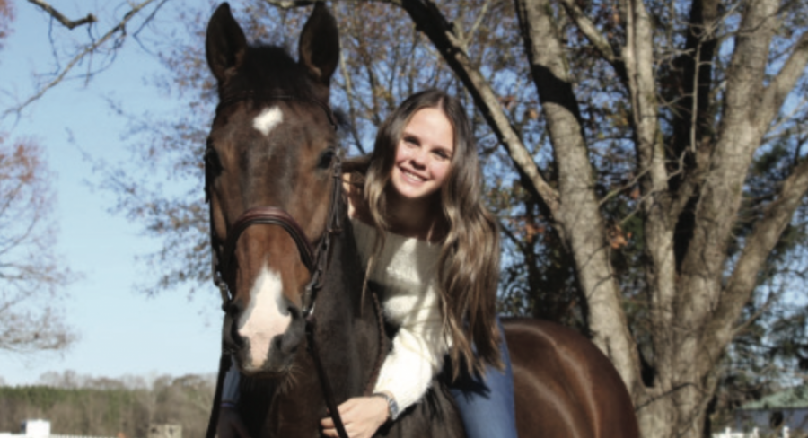 Junior Wilkie Gonwa uses her role model, Beezie Madden, as inspiration for her horse-riding career. 