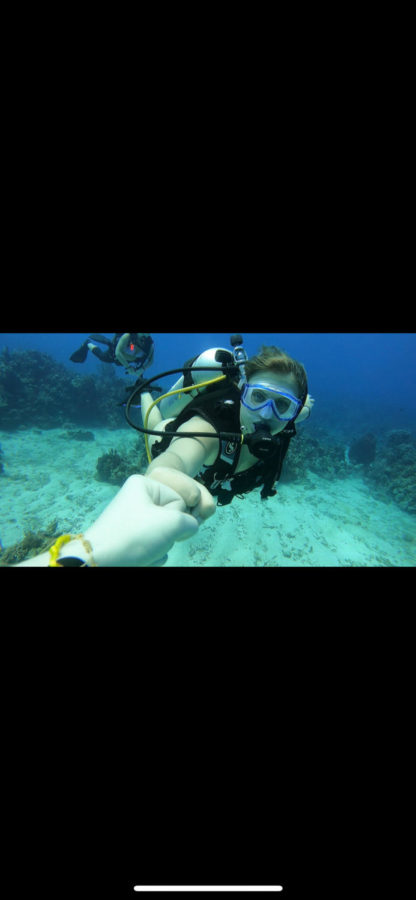 Junior Hali Hollman goes scuba diving. 