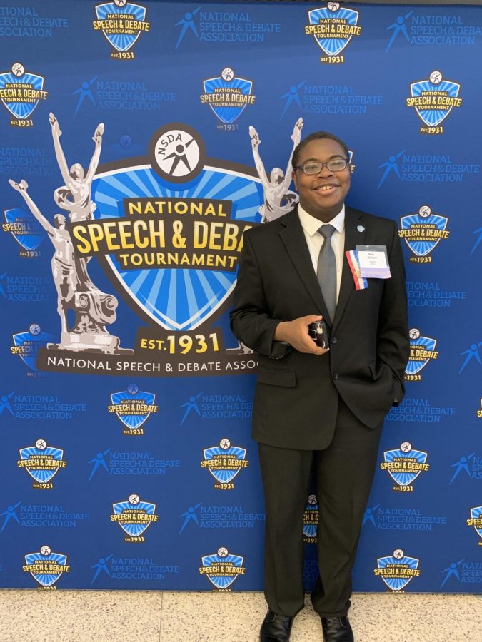 Edward Wilson, dressed  for success at the National Speech & Debate Tournament