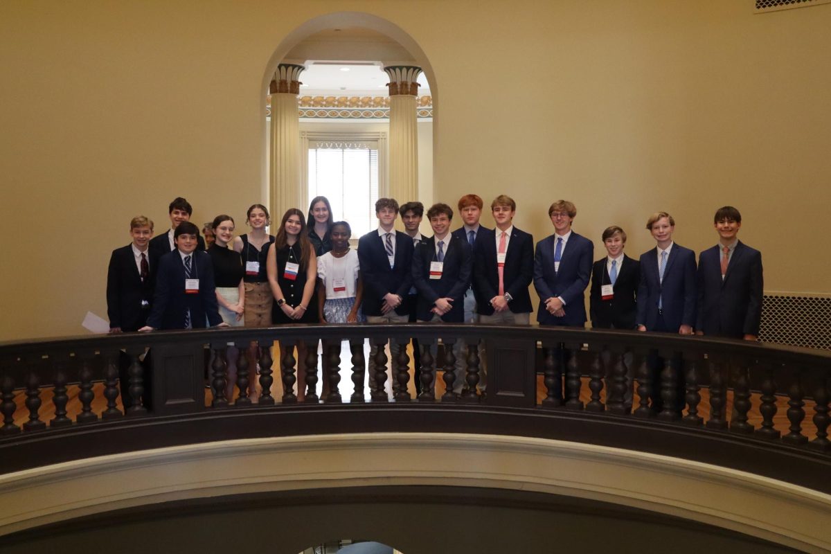 Prep's 2024 Youth Leg delegation at the Old Capitol Museum.