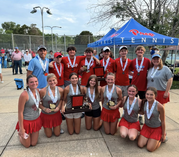 Prep tennis teams take second in MAIS Championship
